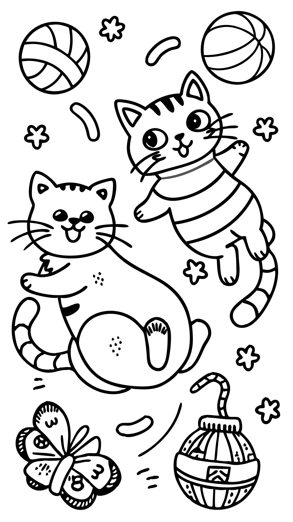 funny cats coloring pages